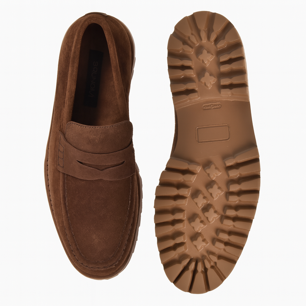 Baldinini - Loafers din piele intoarsa, culori disponibile maro si albastru