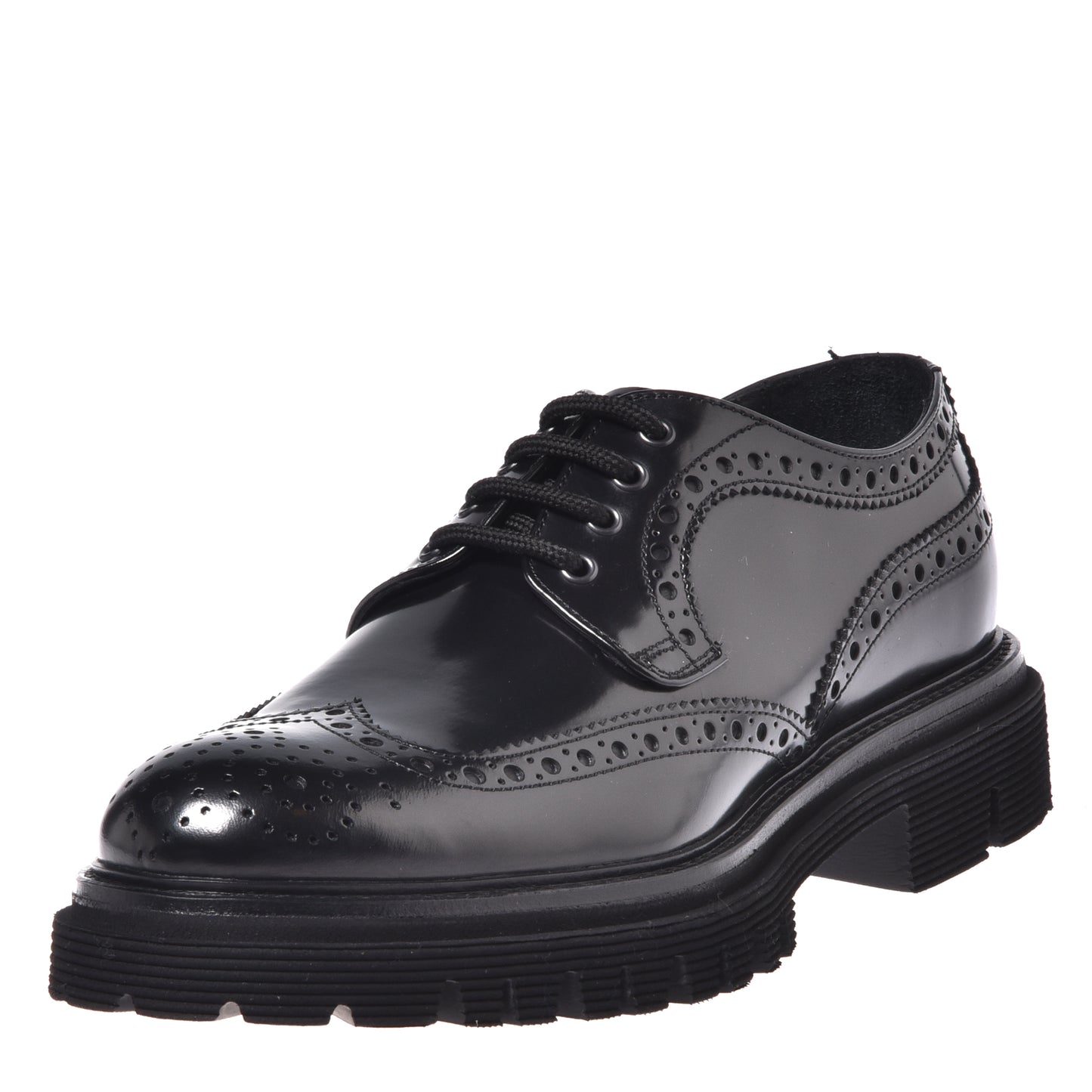 Baldinini - Pantofi din piele, cu siret, negru.
