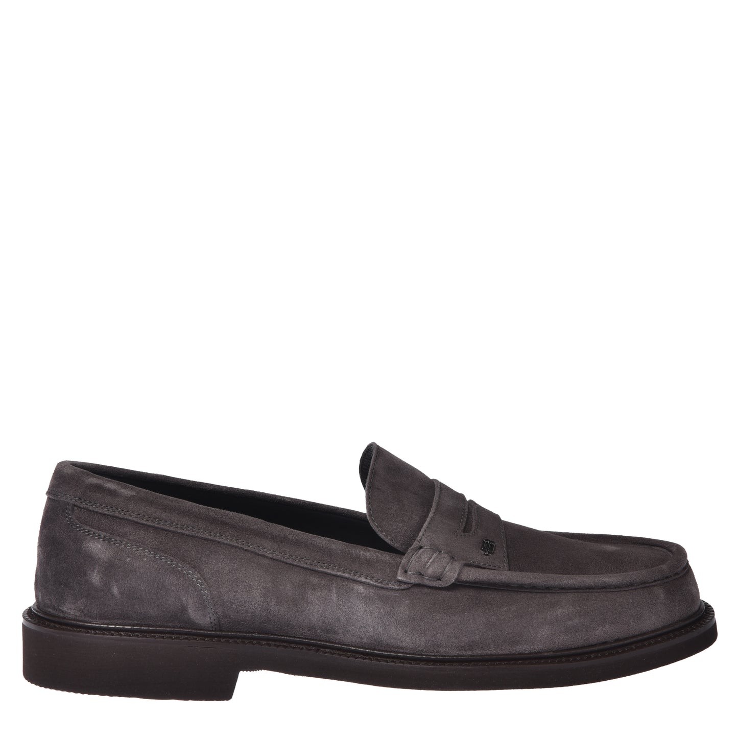 Baldinini - Loafers din piele intoarsa, gri.