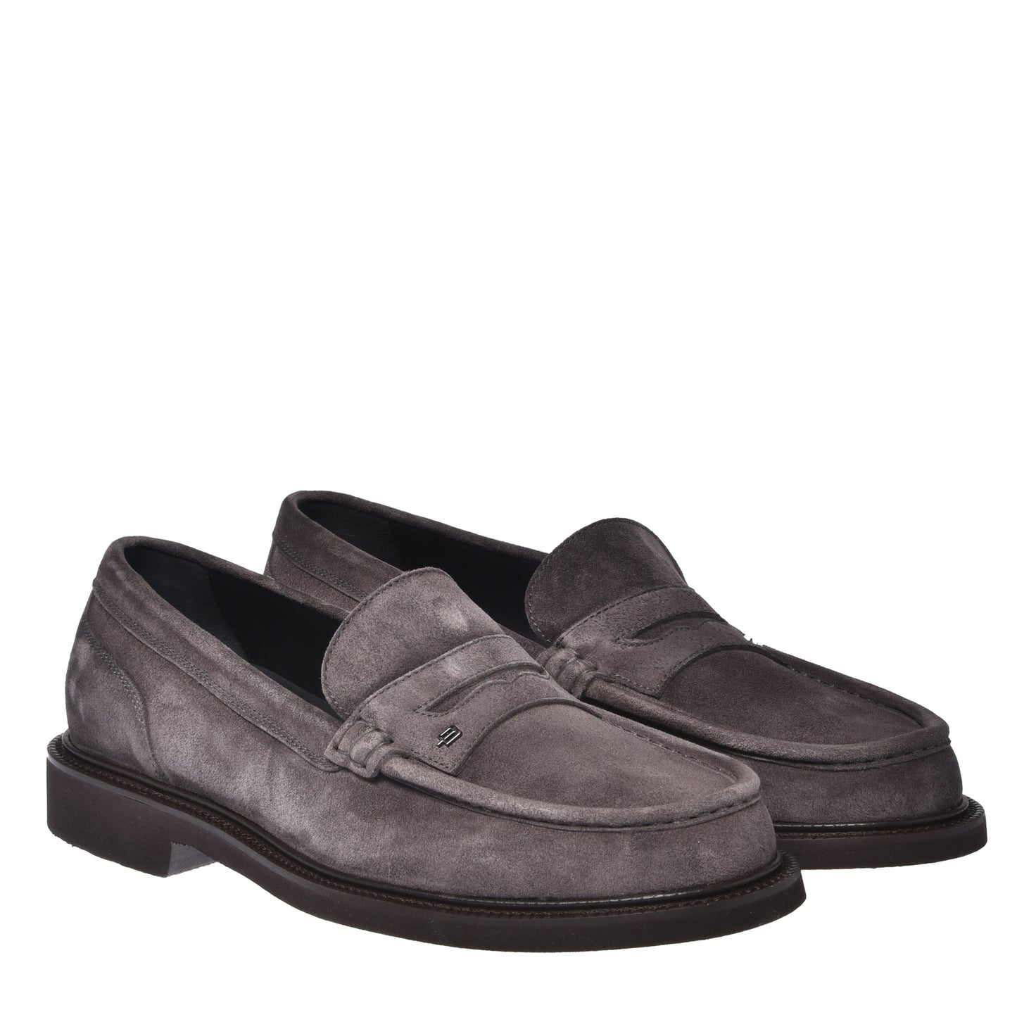 Baldinini - Loafers din piele intoarsa, gri.