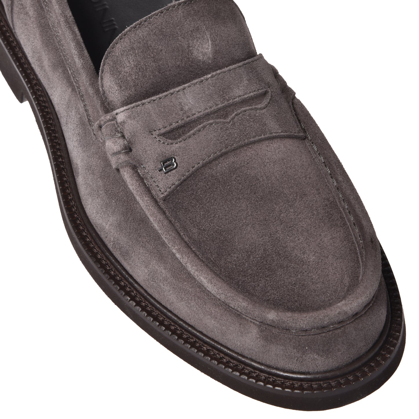 Baldinini - Loafers din piele intoarsa, gri.
