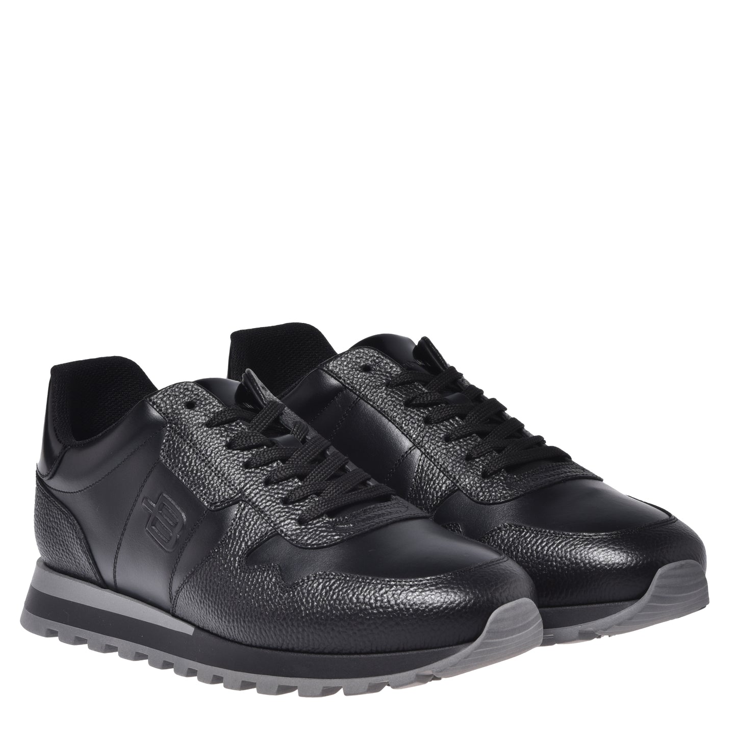 Baldinini - Sneakers din piele, cu siret, negru.