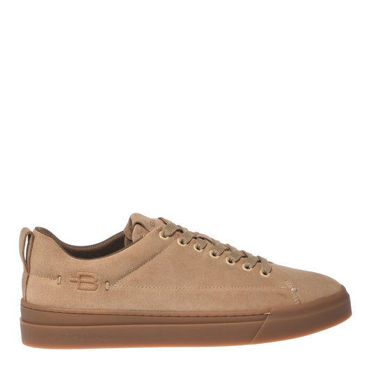 BALDININI - Sneakers din piele, cu siret, bej.