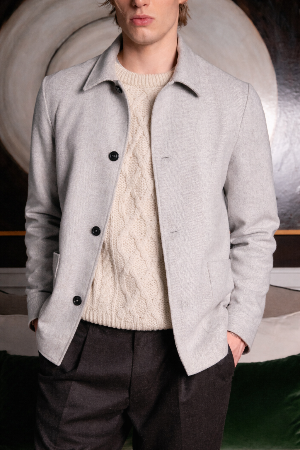 ALESSANDRO GHERARDI - Overshirt din 100% lana.