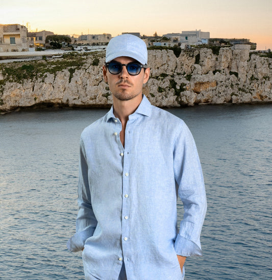 FUGATO - Sapca din 100% bumbac, bleu-sky.