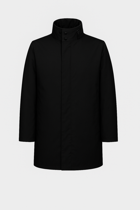 People of Shibuya - ITOKU - Jacketa tip trench, din 100% polyester, negru.
