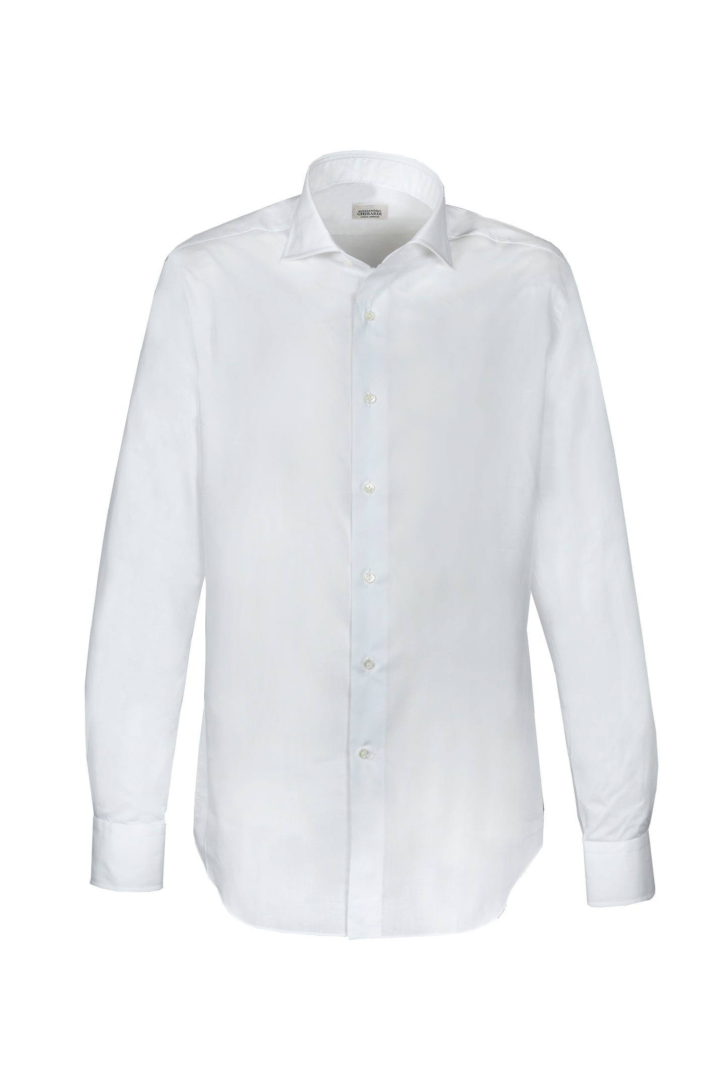 ALESSANDRO GHERARDI - Camasa alba, model trim-fit, din 100% bumbac.
