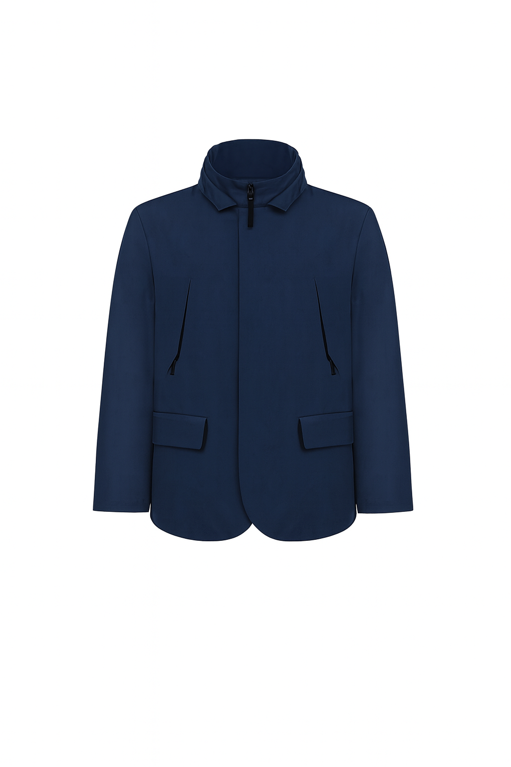 People of Shibuya - SHOWA - Jacketa cu fermoar, din 100% fibra polyamida, navy-blue.