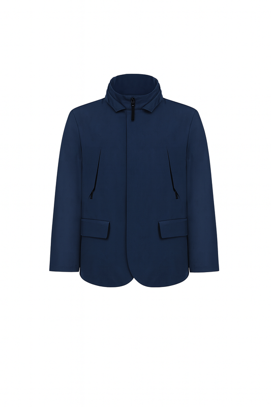 People of Shibuya - SHOWA - Jacketa cu fermoar, din 100% fibra polyamida, navy-blue.