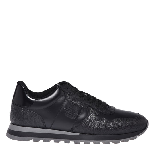 Baldinini - Sneakers din piele, cu siret, negru.