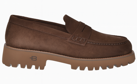 Baldinini - Loafers din piele intoarsa, culori disponibile maro si albastru