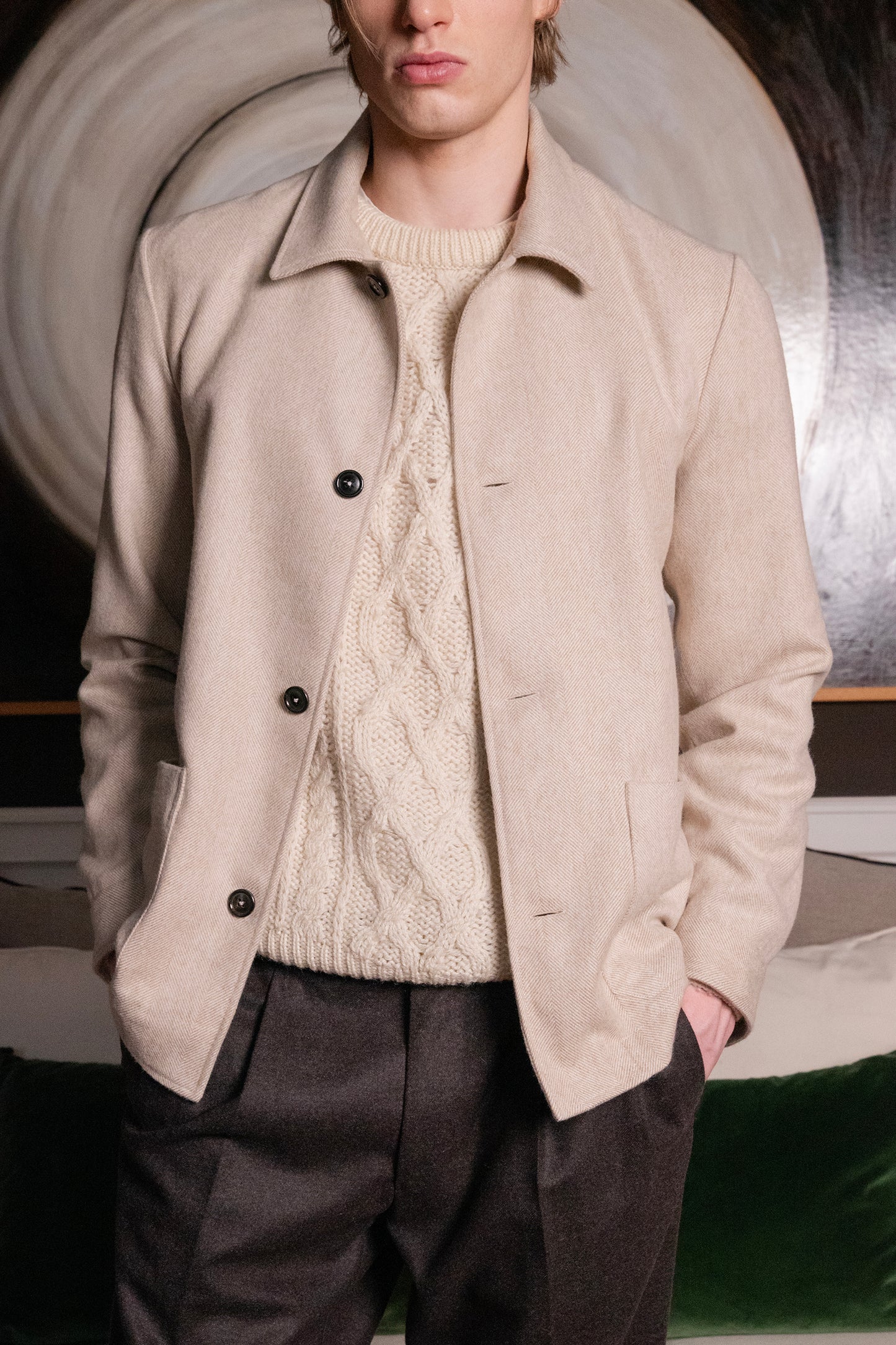 ALESSANDRO GHERARDI - Overshirt din 100% lana.