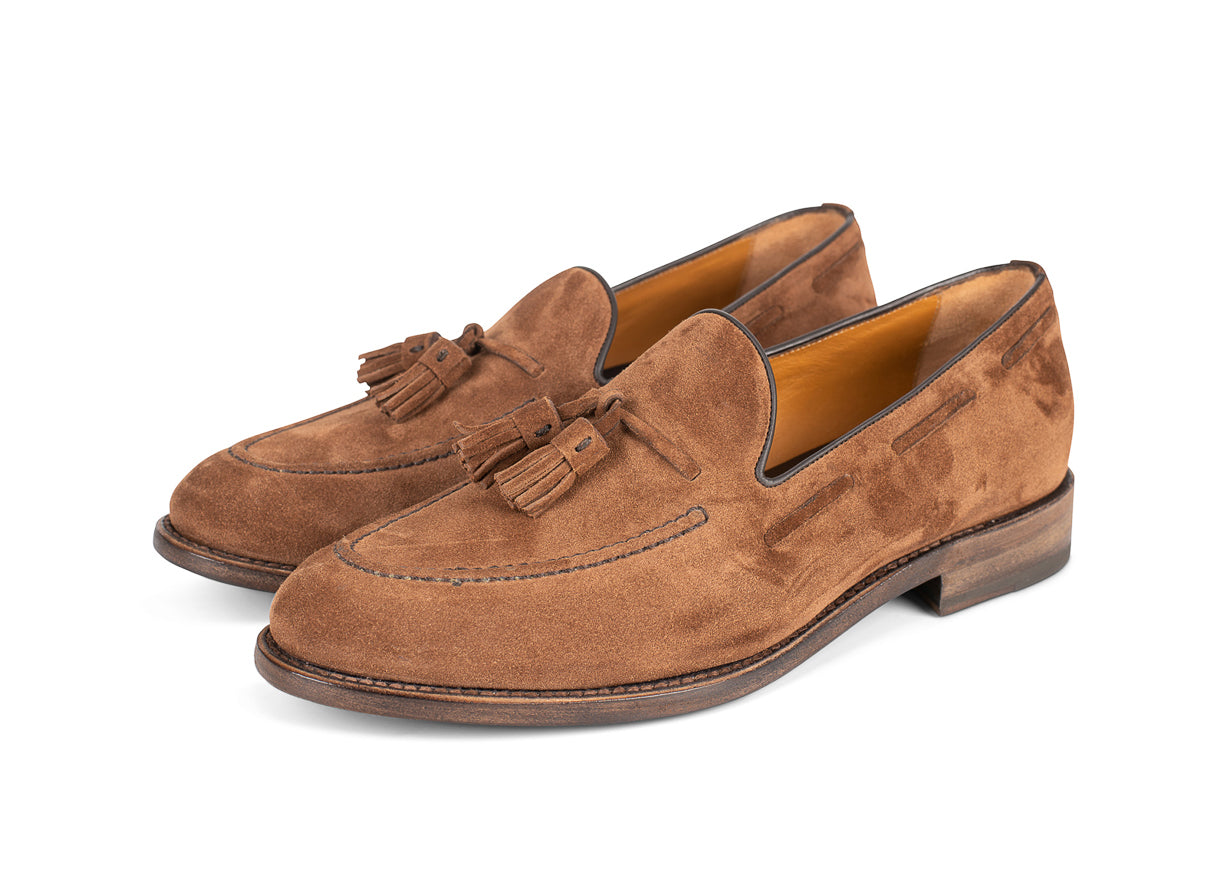 Barrett - Pantofi tip loafer din piele naturala intoarsa cu aplicatie siret fals